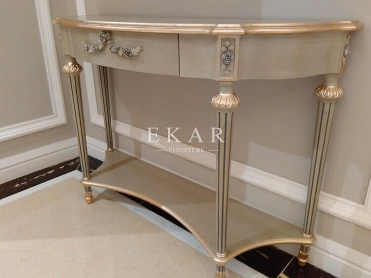 China Art deco console table mirrored console table antique apricot console table FH-108 wholesale