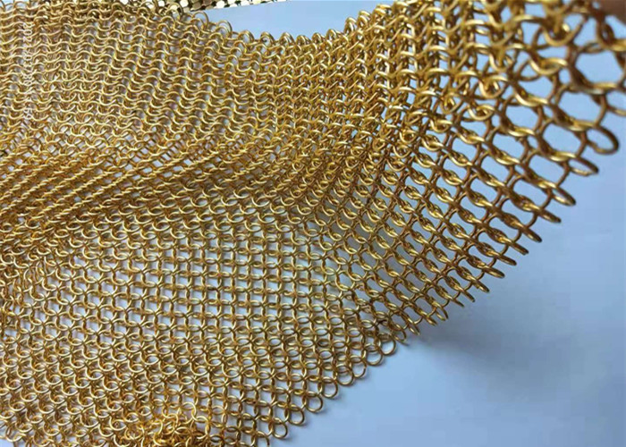China Chain Braided 1.2mm Stainless Steel Ring Mesh For Indoor Decoration wholesale