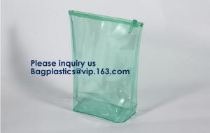 China Makeup Bags, Frosted PVC Zipper Bags,Clear PVC Material Plastic Slide Pouch,PVC Zip Lock Document Bags wholesale