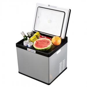China 28L Portable Car Cooler Fridge With Trolley Handle And Anti - Vibration Design wholesale