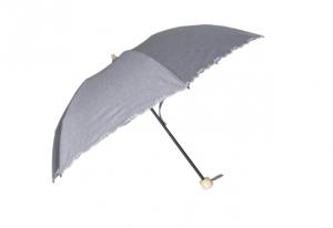 China 6 Ribs Super Mini Grey Manual Open Umbrella Plastic Cap Water Repellent Fabric wholesale