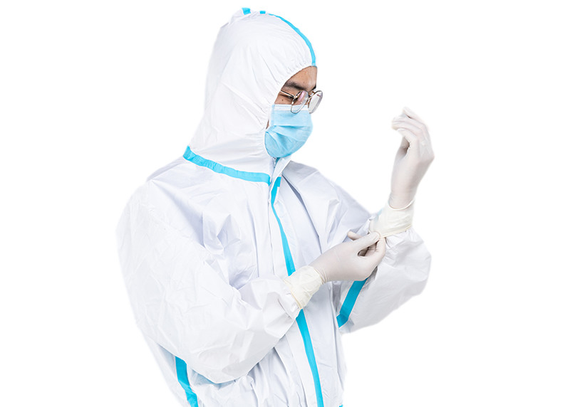 China White Microporous Medical Scrub Suits Disposable Coverall With Hood Anti Virus Suits wholesale