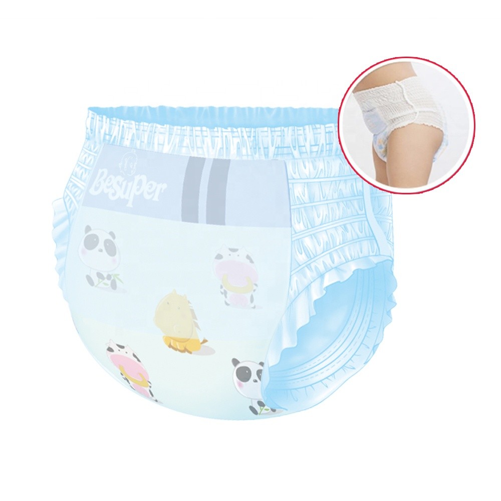 China Nonwoven Disposable Diaper Pants Biodegradable Baby Training wholesale