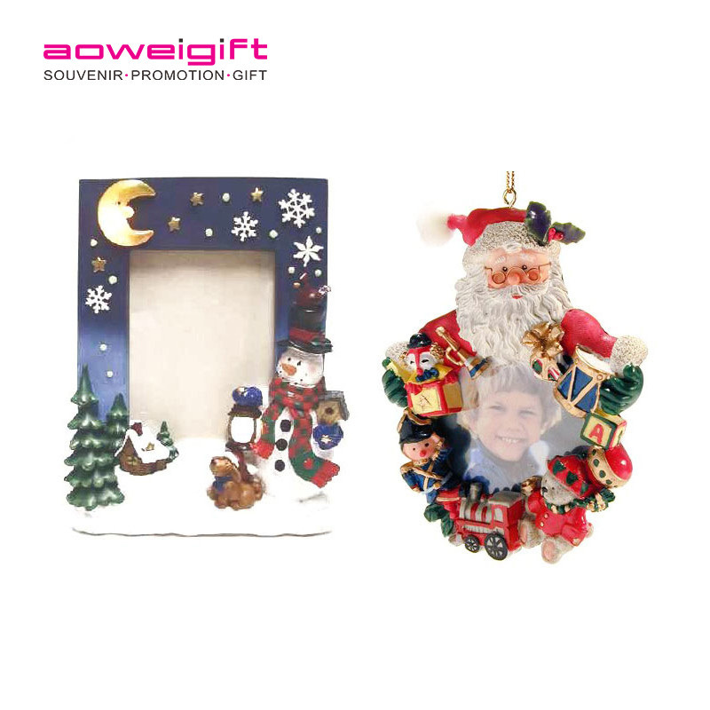 Buy cheap Cartoon Deer Poly Resin Picture Frame Custom Size 3D Christmas Santa Claus from wholesalers