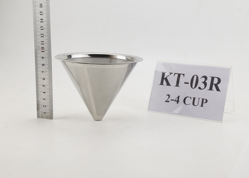 China 4 Cup Pour Over Coffee Dripper , Reusable Coffee Filter Cone For Carafes wholesale