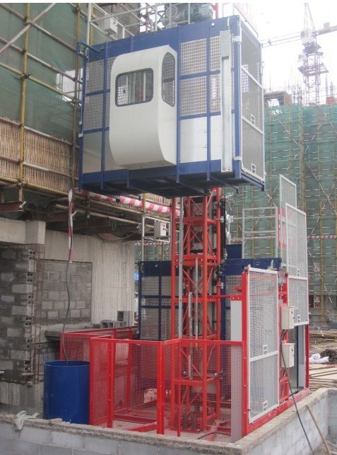China 1000kg Twin Cage SC200 Construction Hoist Elevator for Building wholesale