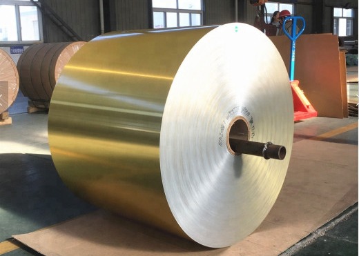 China Customized Heat Exchanger Material , Golden Color Coated Aluminium Foil wholesale
