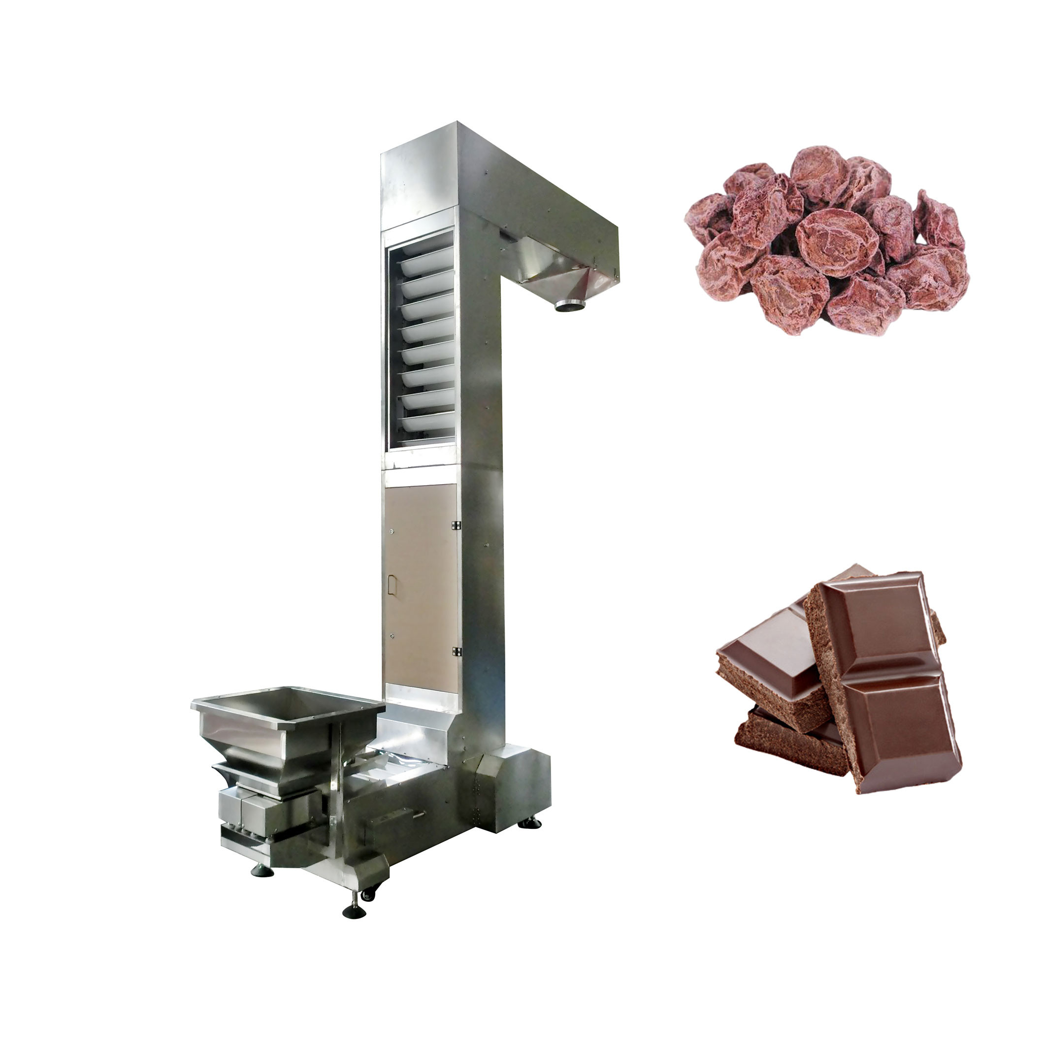 China Snacks Chocolate Candy Transpoprt Z Type Bucket Conveyor Low Noise wholesale