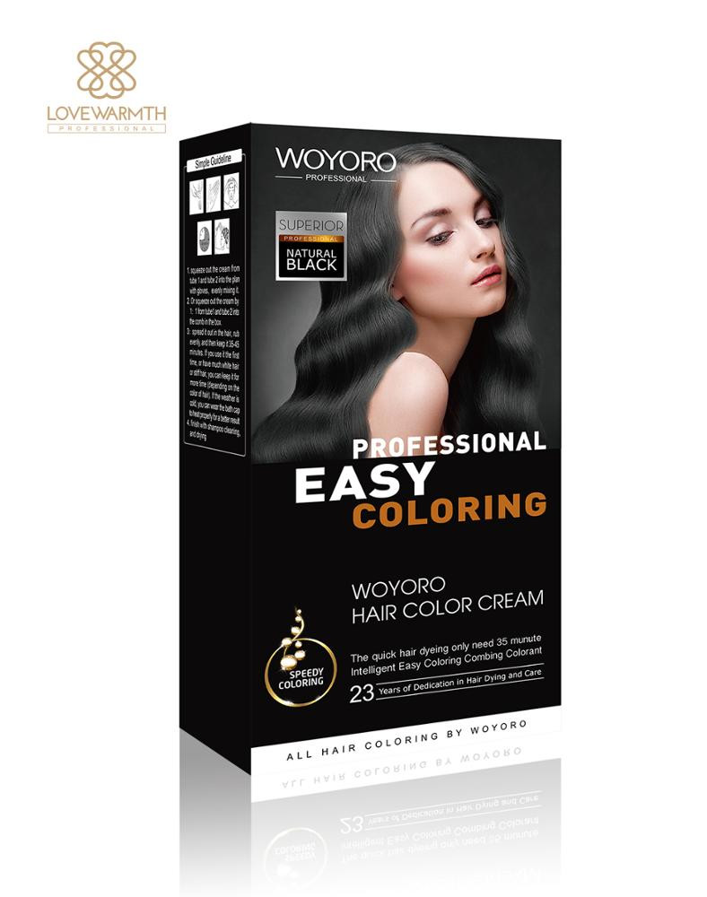 Quality No PPD Black Fast Dyeing Color Kit No Damaged Natural Smell for sale