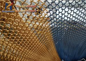 China Hotel Lobby Coil Drapery Mesh 10m Decorative Metal Mesh Panels wholesale