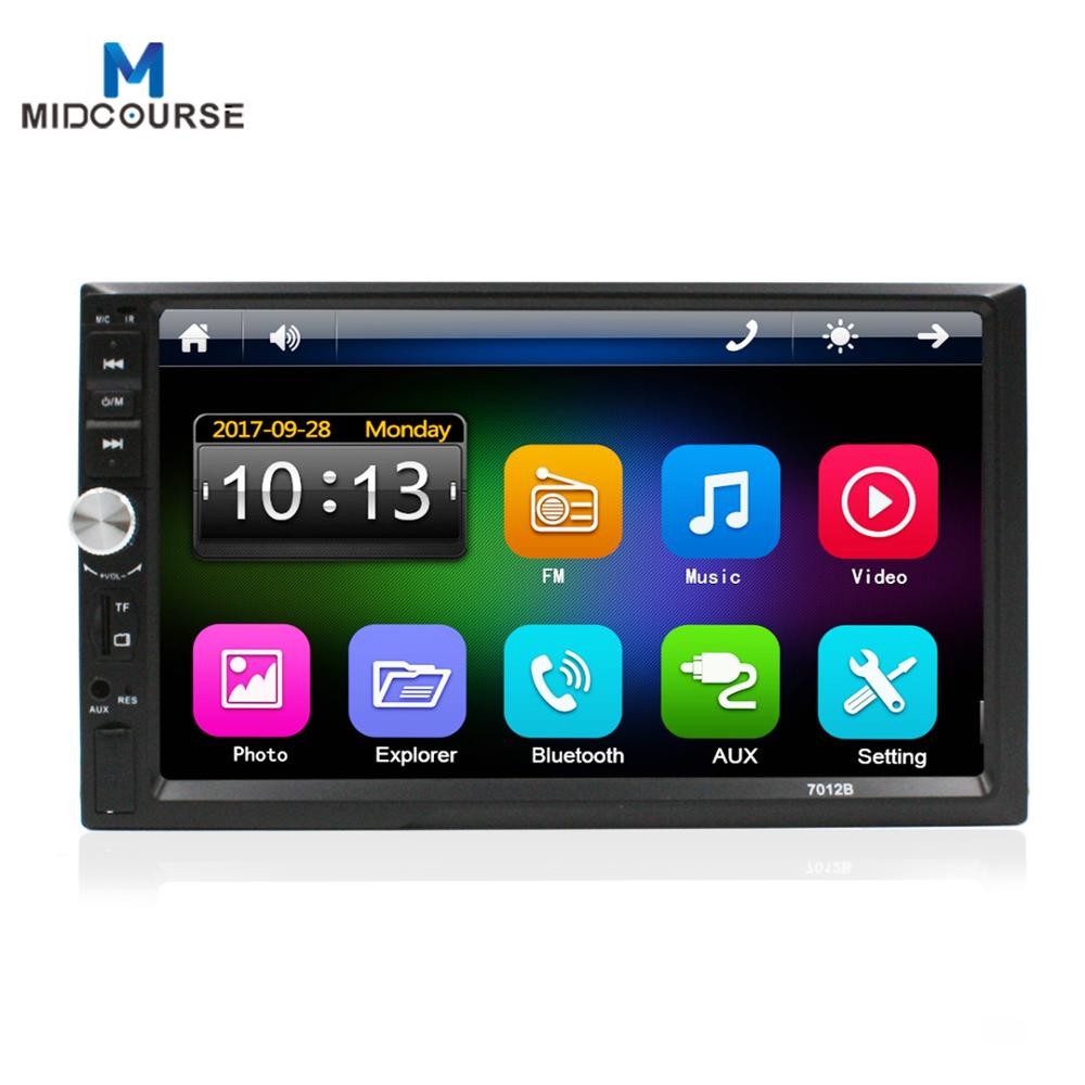 China 7 Inch 2 Din Car Stereo Touch Screen Auto Audio Bluetooth 1080P FM Radio wholesale