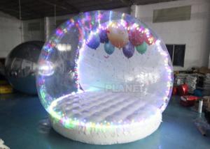 China Human Size Hotel Inflatable Snow Globe Tent Christmas LED Lighting wholesale