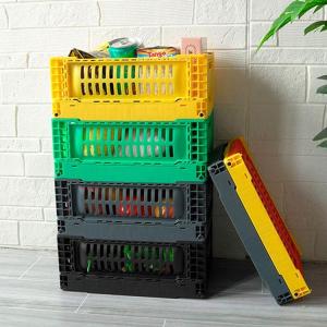China Square Cube PP Plastic Folding Storage Crate Tasteless Household wholesale