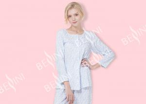 China Premium Women'S Cotton Knit Pajama Sets Long Sleeve Long Pants Eco Friendly wholesale
