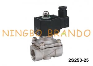 China 2S250-25 1 Inch 2 Way NC Stainless Steel Water Solenoid Valve 24V 220V wholesale