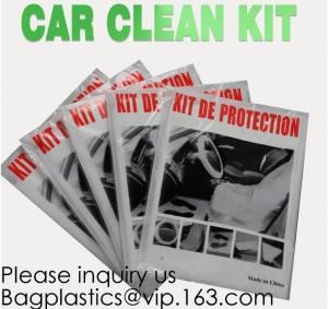 China Disposable Plastic Car Cover With Elastic Band Medium Size, Kit De Protection, Car Clean Kit, Car Protection Disposable wholesale