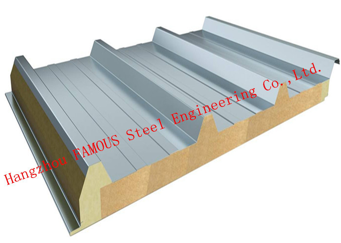 China 960mm Width Reliable Structure Mineral Wool Sandwich Panels for Cold Room Storage Roof Panel wholesale