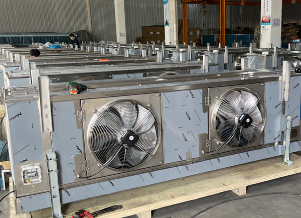 China Two fans Air Condenser Cooler Condenser Use for Vegetable Refrigeration wholesale