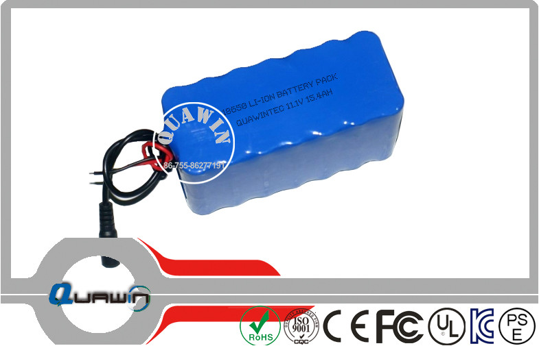 China Customized 11.1V DC Lithium Battery Packs 18650 for CCTV Camera wholesale