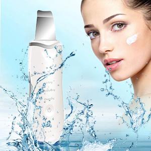 China White Ultrasonic Facial Cleaner Ion Peeling Shovel Facial Pore Skin Scrubber wholesale