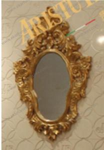 China Shaped Wall Dresser Mirror with Carven frame golden color AG-308 wholesale