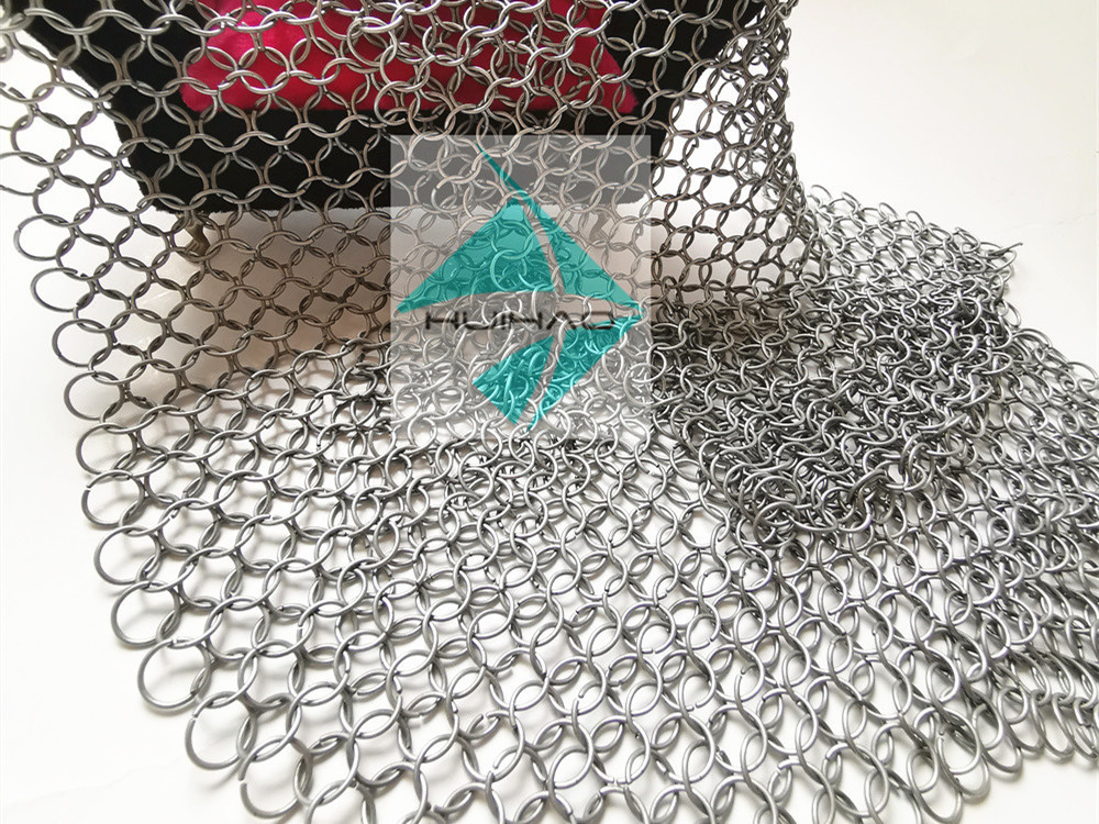 China Weave Type Carton Steel Round Ring Mesh Chainmail Ring Belt For Decoration Ceiling Lights wholesale