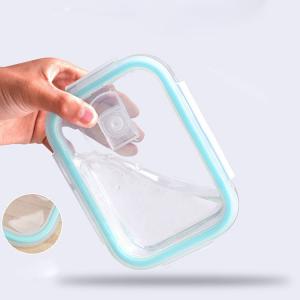 China Sonsill Microwave Oven Safe High Borosilicate Glass Lunch Box with Plastic Lid wholesale