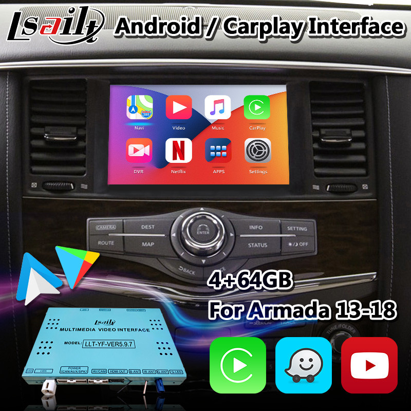 China Android Car Video Interface Box for Nissan Armada With Wireless Android Auto Carplay wholesale
