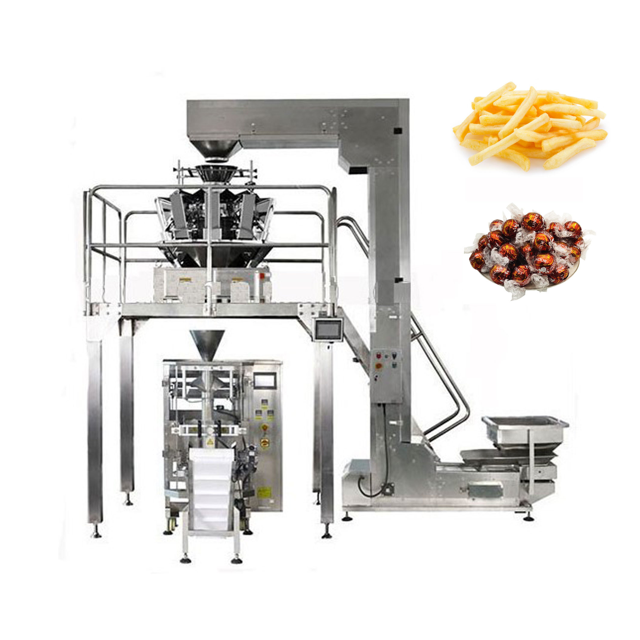 Buy cheap 304SS Potato Chips Pillow Bag Vertical Packing Machine With Multihead Weigher from wholesalers
