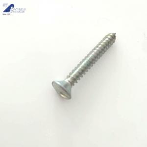 China Oval head 90° slotted countersink screws blue white zinc plated wholesale