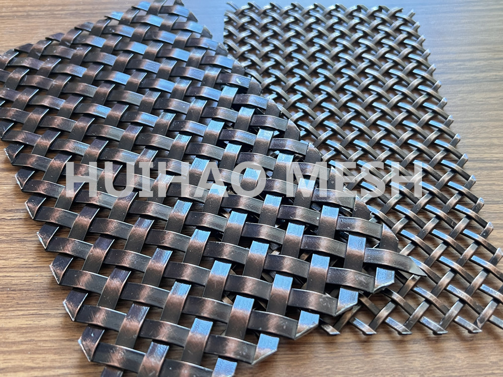 China Furniture Cabinets Architectural Wire Mesh Antique Finish Square Hole Stainless Steel 304 wholesale