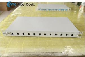 China 19" 1U Slidable Fiber Optic Patch Panel With SC DSC LC FC ST MPO Adapter Port wholesale