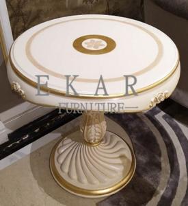 China Living Room Small Side Table White Classic Antique Round End Table wholesale