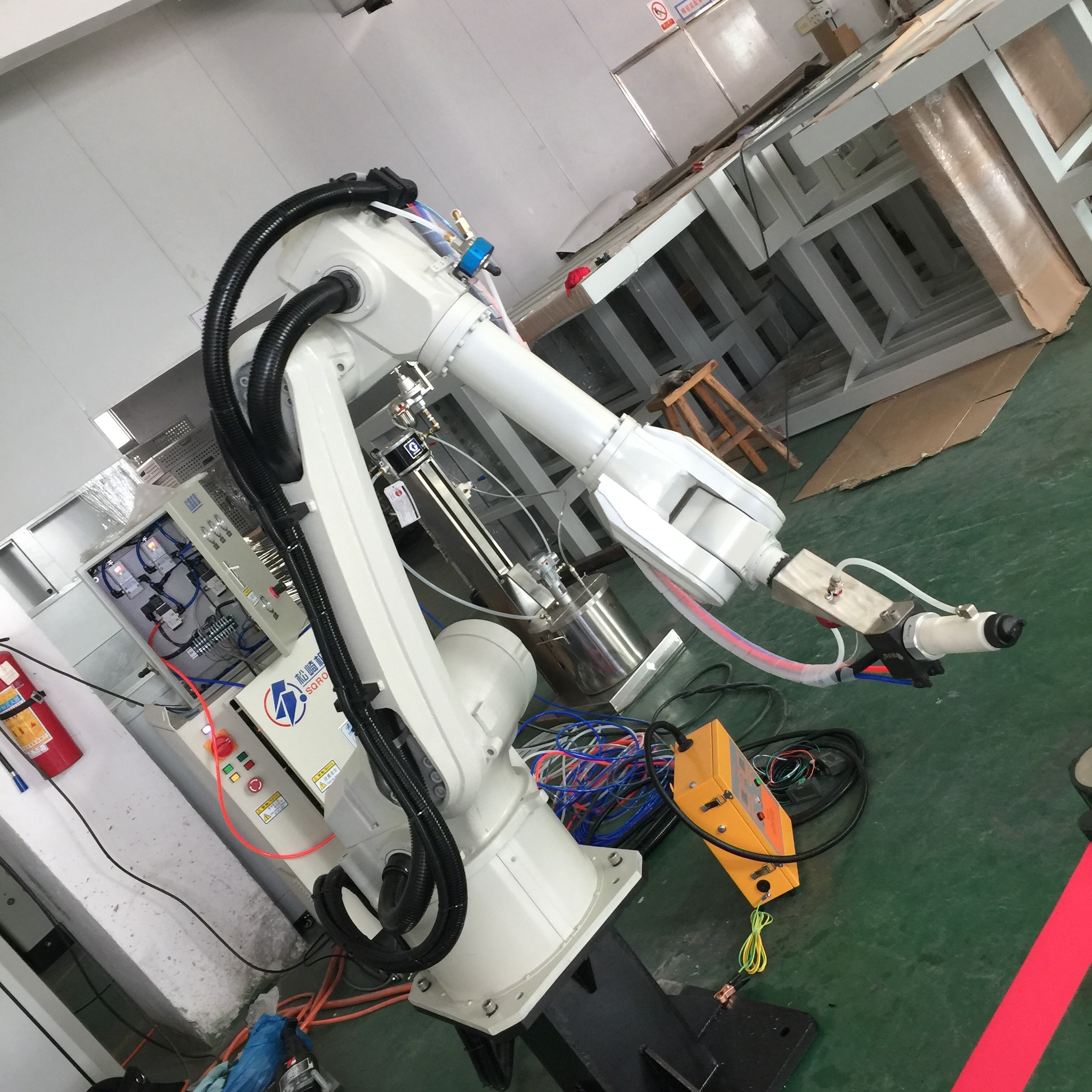 China 6 Axis Automatic Spray Painting Robot PLC Control With 7in Touch Screen wholesale