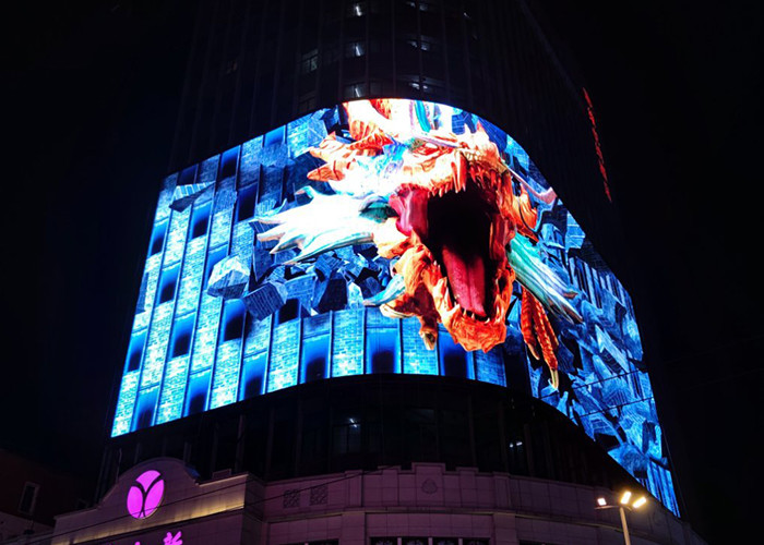 China 90 Degree 3D Led Billboard Creative LED Display Screen Ph8mm Wall Mounted wholesale