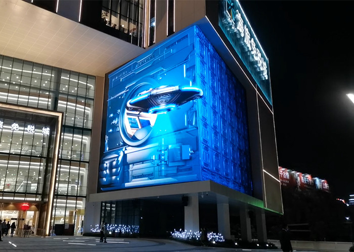 China 90 Degree 3D Led Billboard Creative LED Display Screen Ph8mm Wall Mounted wholesale