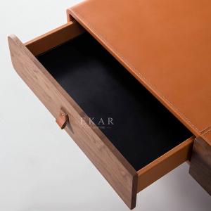 China Italian Modern Style Fancy Leather Metal Legs Coffee Table wholesale