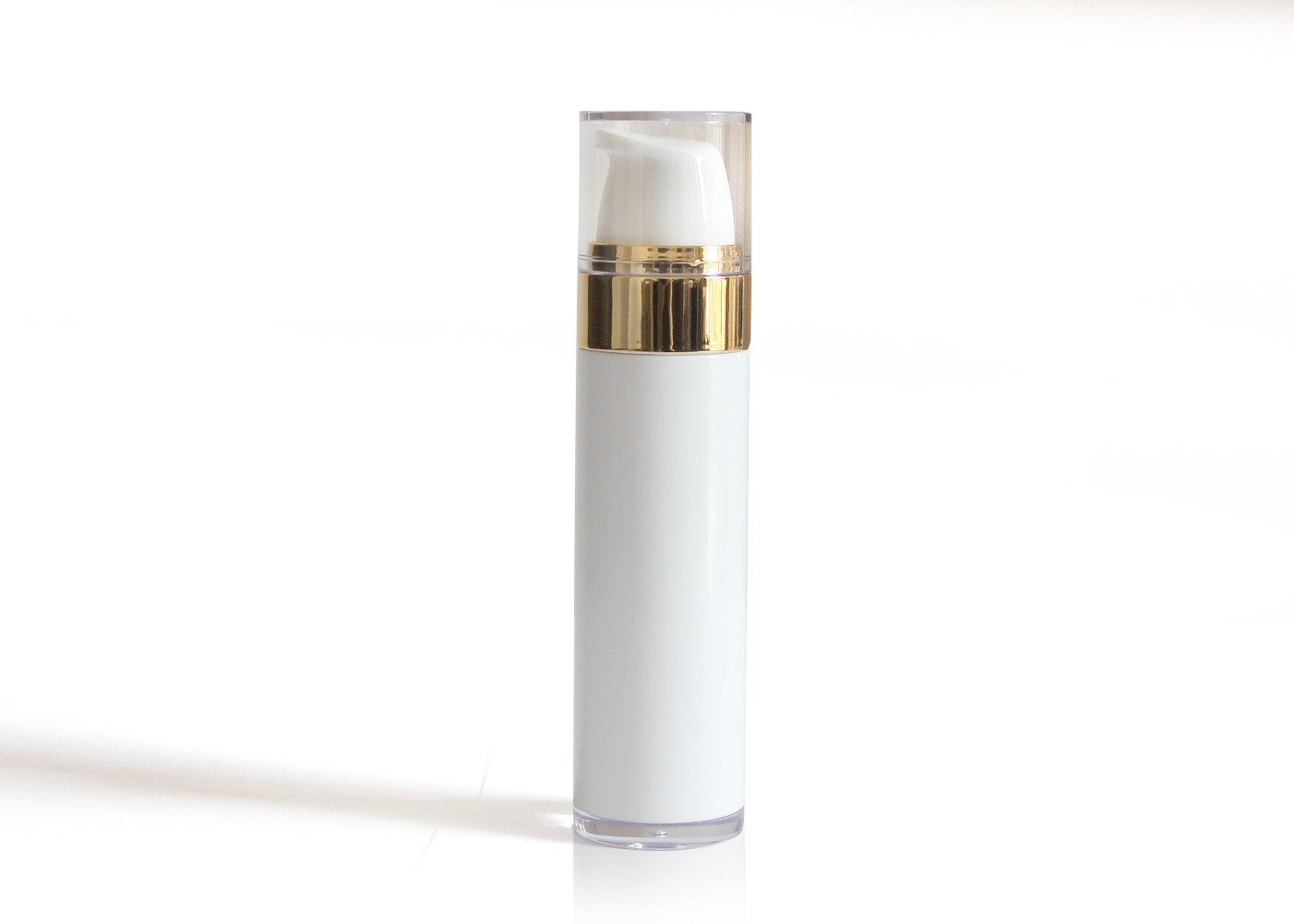 China Elegant Solid White Airless Cosmetic Bottles For High End Skin Care Serum Packaging wholesale
