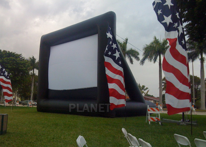 China Advertising Inflatable Outdoor Movie Screen , Inflatable Projector Screen wholesale