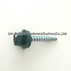 China Green coating hex flange self drilling screws quality fasteners -uni-protech wholesale