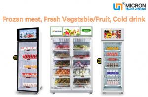 China smart fridge vending machine with credit card reader sale vegetable,fruit,frozen meat wholesale