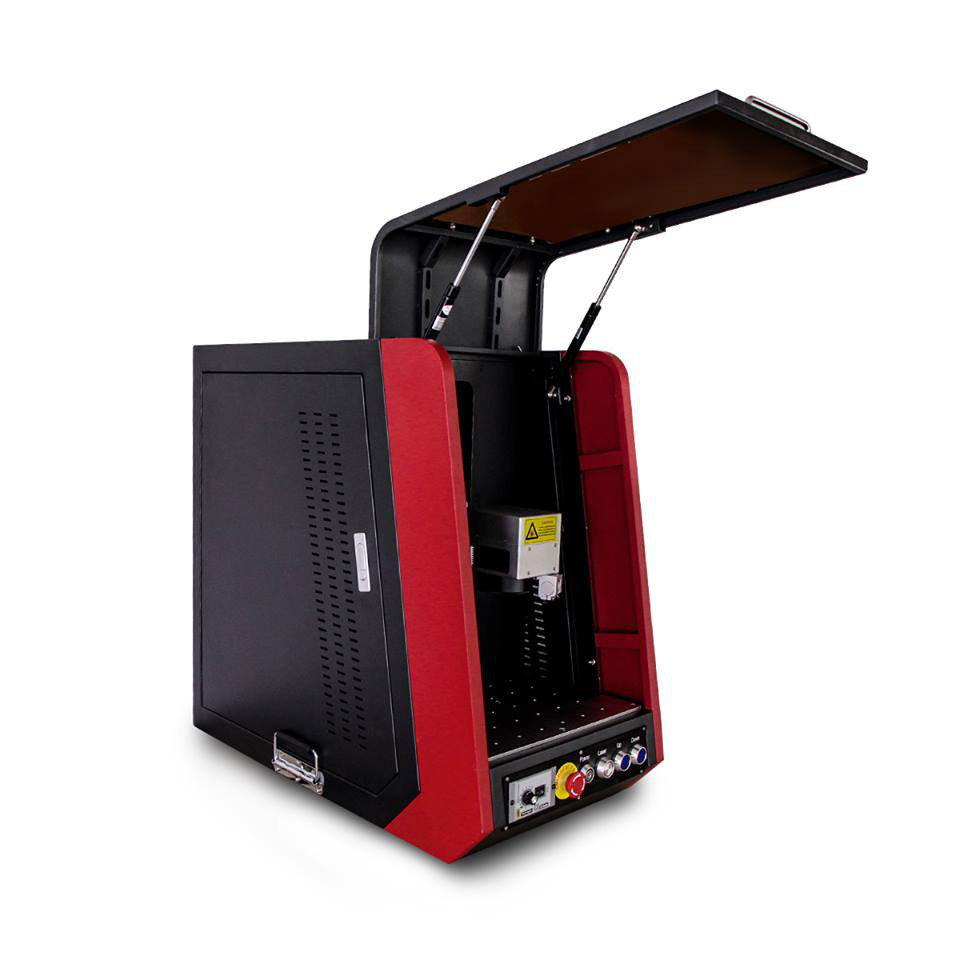 China Portable Industrial Fiber Laser Engraving Machine For Rubber Stamp Enclosed wholesale