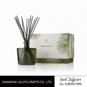 China Blackish green color bottle with natural stick and rigid gift box wholesale