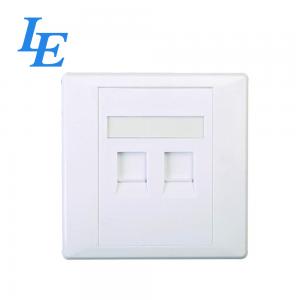 China White Rj45 Face Plate Wall Sockets , Data Point Faceplate PC Material wholesale