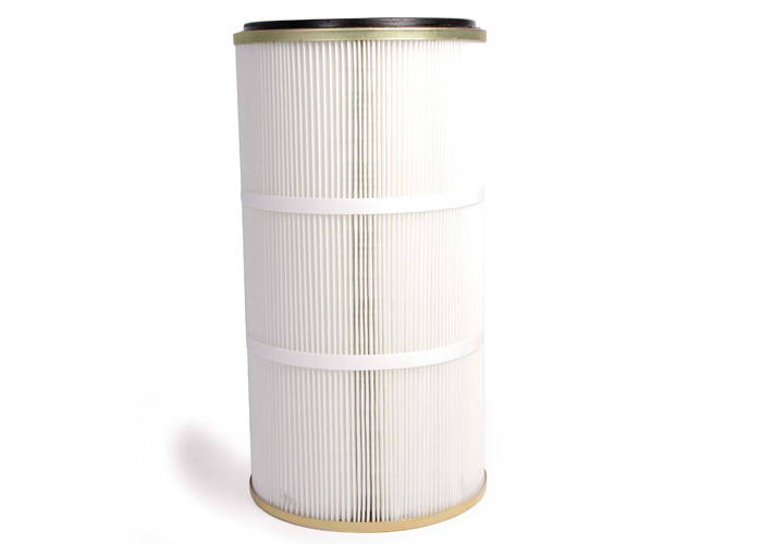 China Cylindrical Type Dust Filter Cartridge , 1μm Porosity Pleated Filter Cartridge wholesale