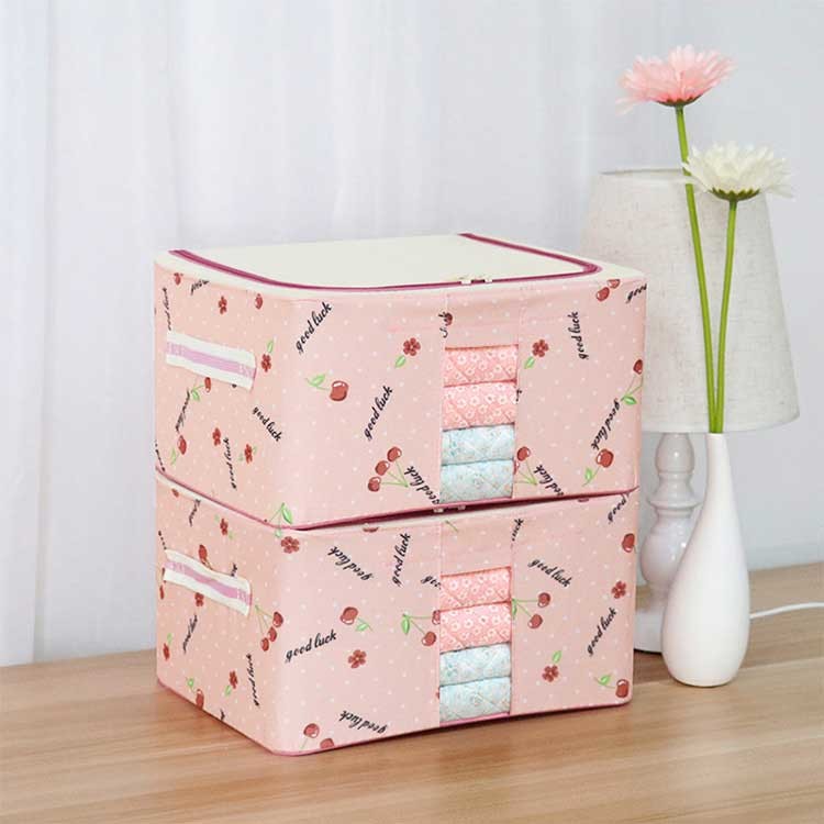 China Clothes ODM Fabric Storage Boxes With Lids Metal Frame Breathable Dustproof wholesale