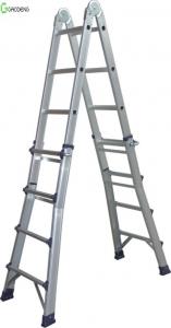China 150KG Portable Aluminum Ladder 12 Steps 1.4mm Fold Up wholesale
