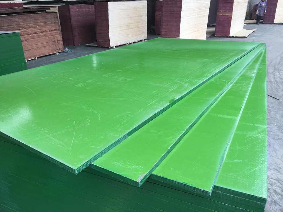 China China ACEALL Construction Shuttering Green PP PVC Plastic Film Coated Plywood Board Lumber wholesale