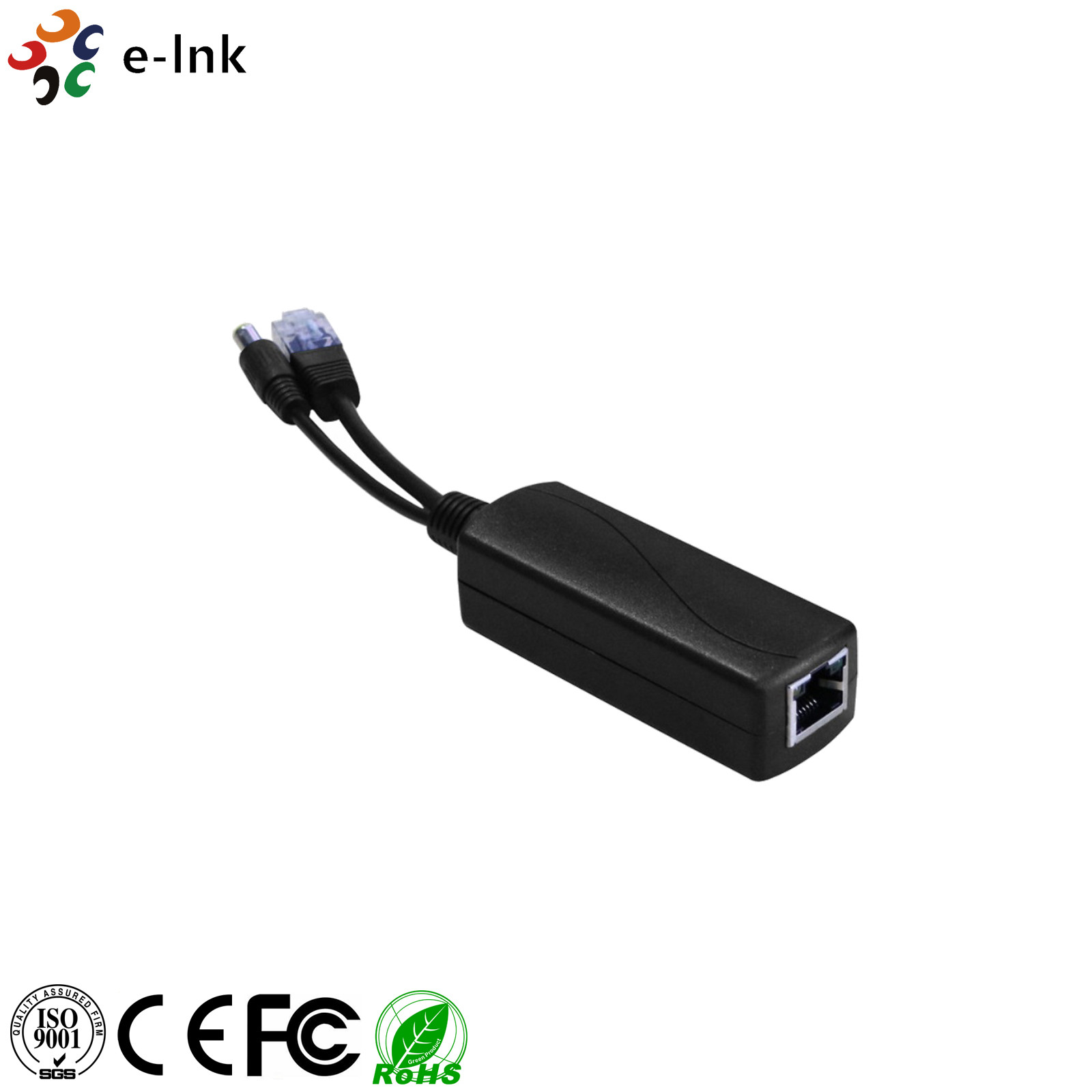 China Support IEEE 802.3af and IEEE 802.3at 1 0 / 100M 24V 1A Power Over Ethernet E Splitter wholesale