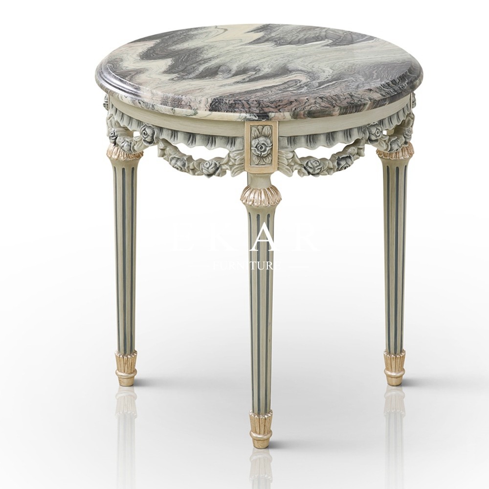 China Home Furniture Antique Wooden Top or Marble Top Teapoy Corner End Tables wholesale